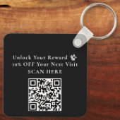 Minimale QR-code loyaliteitsbeloning Sleutelhanger (Achterkant)