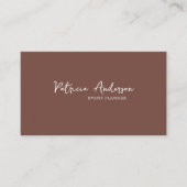 Minimale QR-code | Modern Terracotta Visitekaartje (Voorkant)