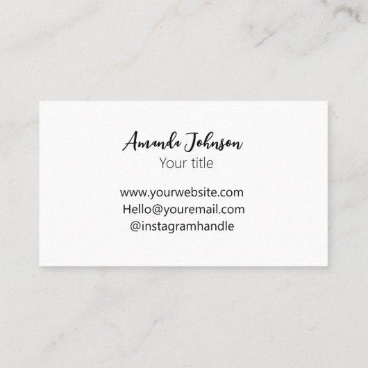 Minimale QR Code Online Visitekaartje met Logo (Achterkant)