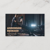 Minimale QR-code | Personal Trainer Fitness Foto Visitekaartje (Voorkant)