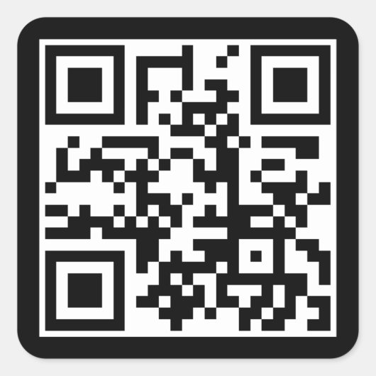Minimale QR Code Professional Company Vierkante Sticker (Voorkant)