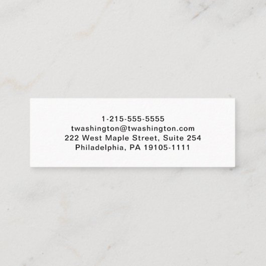 Minimale QR-code Professioneel Mini Visitekaartje (Achterkant)