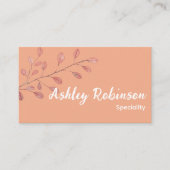 Minimale QR-code roos terracotta blad Visitekaartj Visitekaartje (Voorkant)