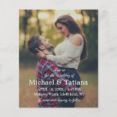 Minimale QR-code RSVP 2 foto's Bruiloft uitnodigin (Voorkant)