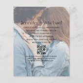 minimale QR-code RSVP 3 foto's trouwuitnodiging (Achterkant)