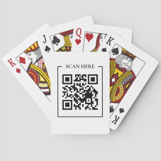 Minimale QR-code Scan Me-merking ontwerp pokerkaar Pokerkaarten (Achterkant)