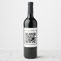 Minimale QR-code Scan Me Zakelijke Promo-label