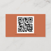 Minimale QR-code Terracotta Wedding RSVP Informatiekaartje (Achterkant)