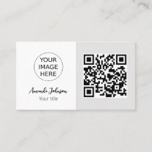 Minimale QR Code Visitekaartje met uw Logo