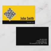 Minimale QR-code Vocalistisch Visitekaartje (Voorkant / Achterkant)