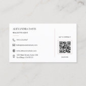 Minimale QR-code voor makelaars Visitekaartje (Achterkant)