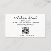 Minimale QR-code voor pasgeboren zorgspecialist Visitekaartje (Achterkant)
