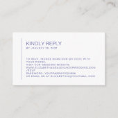 Minimale QR-code voor periwinkle bruiloft online R Informatiekaartje (Voorkant)