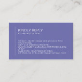 Minimale QR-code voor periwinkle bruiloft online R Informatiekaartje (Voorkant)