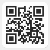 Minimale QR-code voor professionele bedrijven Vierkante Sticker (Voorkant)