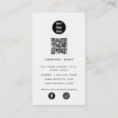 Minimale QR-code voor Real Estate Agent - Sociale  Visitekaartje (Achterkant)