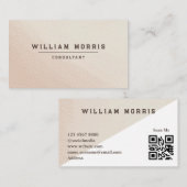 Minimale QR-code voor roos Visitekaartje (Voorkant / Achterkant)