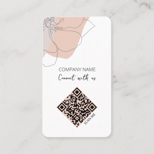 Minimale QR-code voor verbinding met ons Visitekaartje (Voorkant)