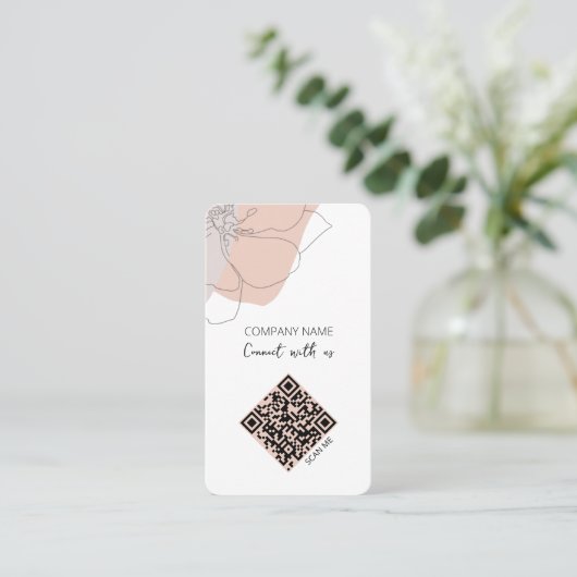 Minimale QR-code voor verbinding met ons Visitekaartje (Staand voorkant)