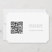 Minimale QR Code Weddenschap Foto Save The Date (Achterkant)