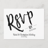 Minimale QR Code Wedding Event RSVP van script Briefkaart (Voorkant)