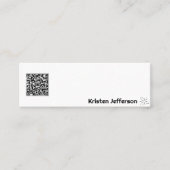 Minimale QR-code Witte Eenvoudige Ster Mini Visitekaartje (Voorkant)