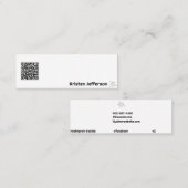 Minimale QR-code Witte Eenvoudige Ster Mini Visitekaartje (Voorkant / Achterkant)