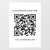Minimale QR-code Zakelijk Raamsticker (Vel)