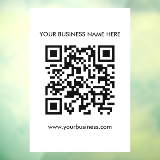 Minimale QR-code Zakelijk Raamsticker (Vel 3)
