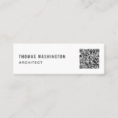 Minimale QR-code zakelijke kaart Mini Visitekaartje (Voorkant)