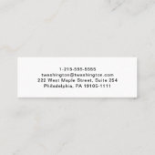 Minimale QR-code zakelijke kaart Mini Visitekaartje (Achterkant)