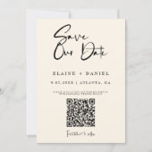 Minimale QR-codefoto voor script Save The Date (Voorkant)