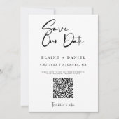 Minimale QR-codefoto voor script Save The Date (Voorkant)