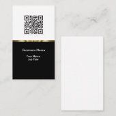 Minimale QR-Sjabloon voor classy-Visitekaartjes Visitekaartje (Voorkant / Achterkant)