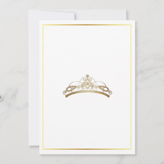 Minimale Quinceanera Elegante Foto Uitnodiging (Achterkant)