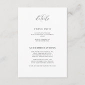 Minimale R100-Kaart voor informatie over bruiloft Informatiekaartje (Voorkant)