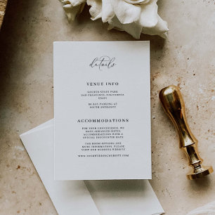 Minimale R100-Kaart voor informatie over bruiloft Informatiekaartje