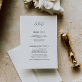 Minimale R100-Kaart voor informatie over bruiloft Informatiekaartje