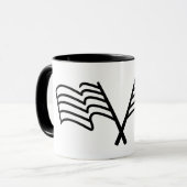 Minimale racevlag sport golvend mok (Voorkant links)