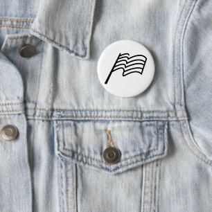 Minimale racevlag sport golvend ronde button 5,7 cm