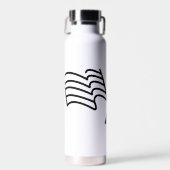 Minimale racevlag sport golvend waterfles (Voorkant)