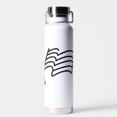 Minimale racevlag sport golvend waterfles (Achterkant)