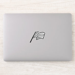 Minimale racevlag sport zwaait sticker