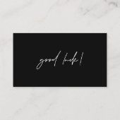 Minimale Raffle Ticket voor zwart-wit bedrijf (Achterkant)