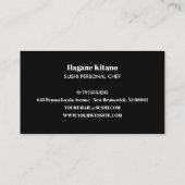 Minimale Ramen Japans restaurant Sushi chef Visitekaartje (Achterkant)