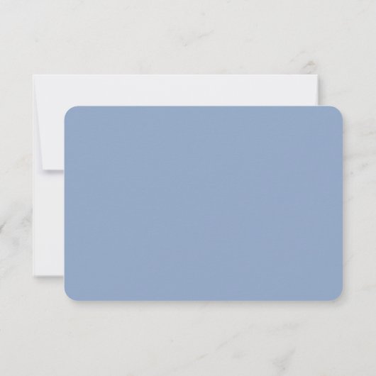 Minimale rand van een blauwmonogram voor pasta notitiekaartje (Achterkant)