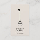 Minimale Realtor Key Hypotheek Makelaar Foto Zand Visitekaartje (Voorkant)