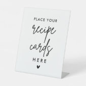 Minimale receptorkaartjes hier reclamebord met voetstuk (Voorkant)