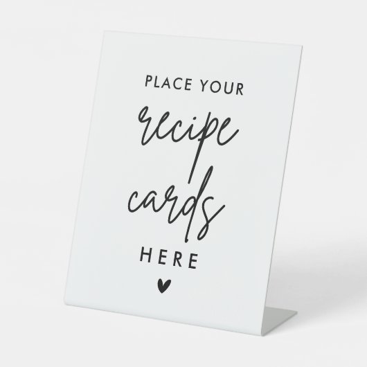 Minimale receptorkaartjes hier reclamebord met voetstuk (Voorkant)