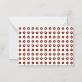 Minimale Red- en White Snowflake-budgetfoto Notitiekaartje (Achterkant)